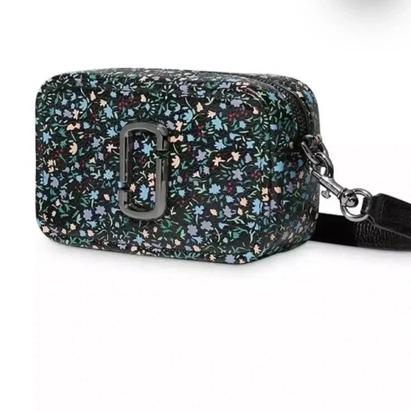 NWT Marc Jacobs Softshot Crossbody Bag Black Multi Floral - Picture 2 of 8